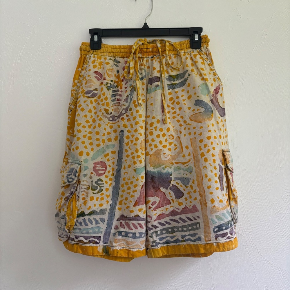 NNAMDI IBENAGU Spirit of Courage Size S Batik Shorts Art To Wear Art2wear Cargo